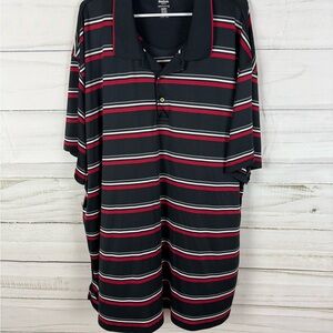 Reebok Black and Red Striped Polo Shirt
Big & Tall